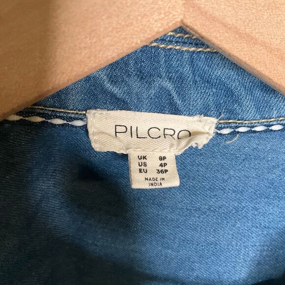 Anthropologie Pilcro Denim Butto Down Midi Dress - Picture 6 of 11